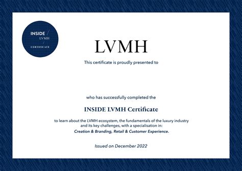 lvmh certificate 2024